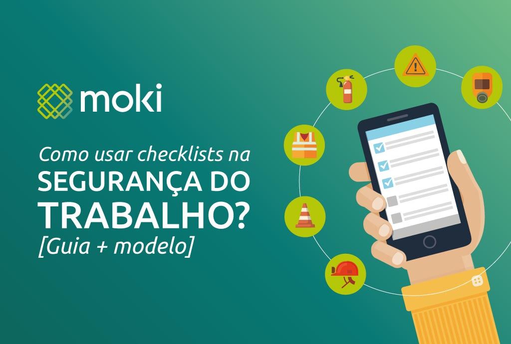 Capa do post de Checklist para Segurança do Trabalho com um celular ao fundo cercado de EPIs