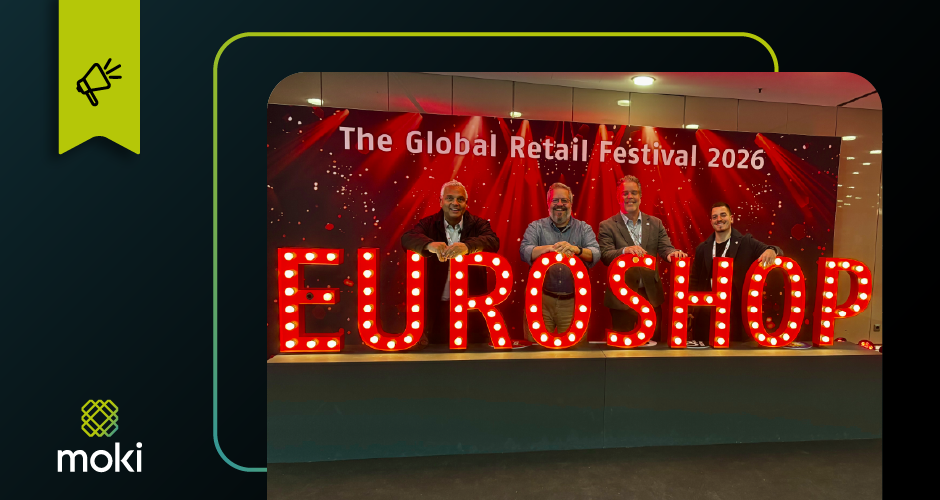 Imagem mostrando a equipe Moki na Euroshop 2026