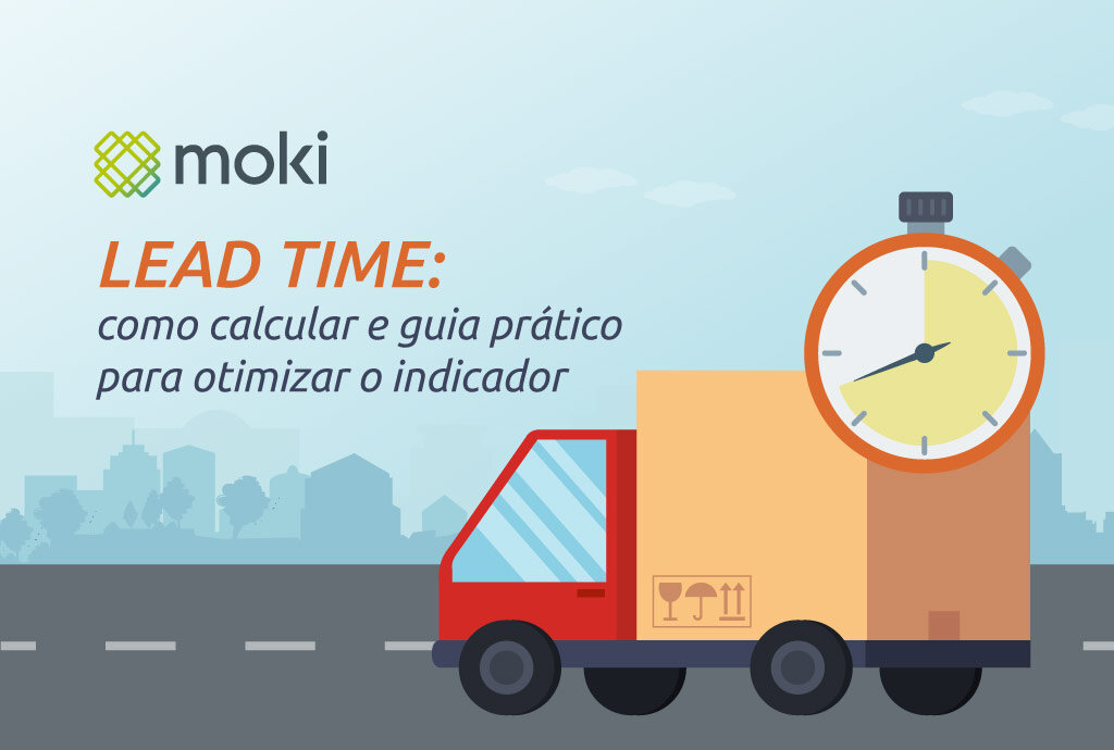 Capa do post sobre Lead Time com ilustração de caminhão e um cronômetro verificando seu prazo
